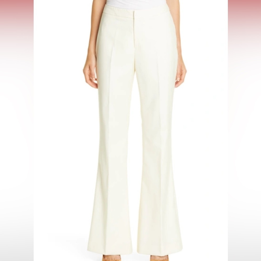 Suistudio Robin Wool Flare Trousers in White Women’s Size 40R Small / Medium